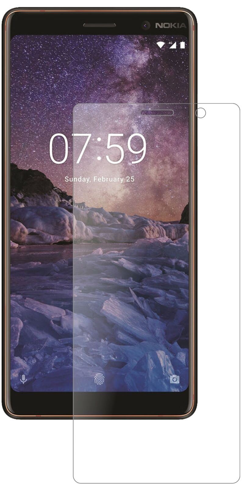 Matte Displayschutzfolie von dipos passend für Nokia 7 Plus, 9H kratzfest und blasenfrei montiert