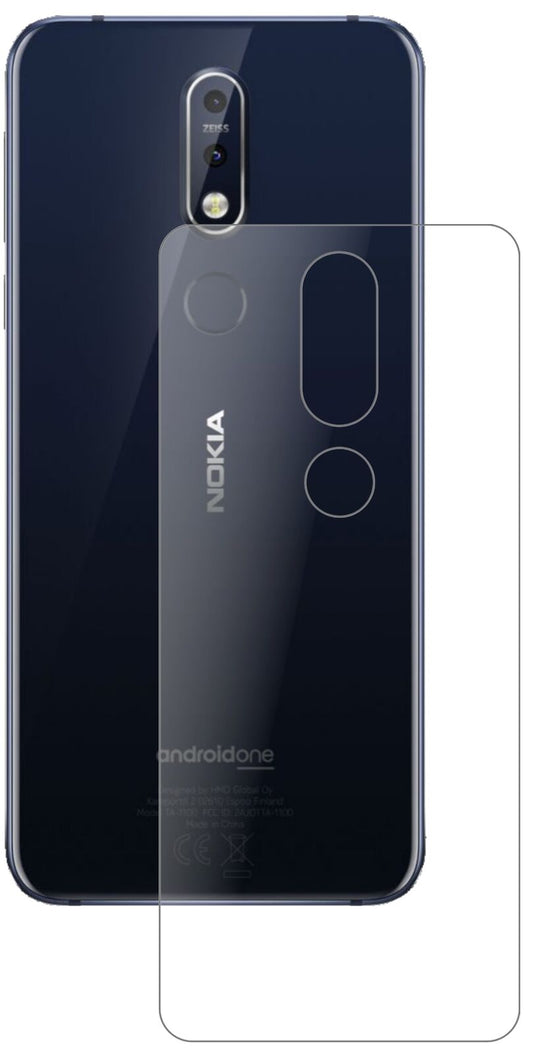 Matte Displayschutzfolie von dipos passend für Nokia 7.1 Rückseite, 9H kratzfest und blasenfrei montiert