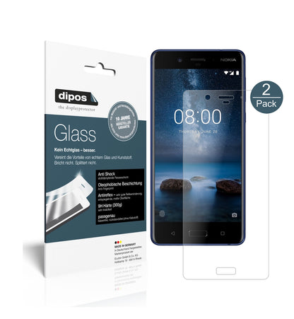 Matte Displayschutzfolie von dipos passend für Nokia 8, 9H kratzfest und blasenfrei montiert