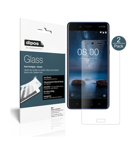 Matte Displayschutzfolie von dipos passend für Nokia 8, 9H kratzfest und blasenfrei montiert