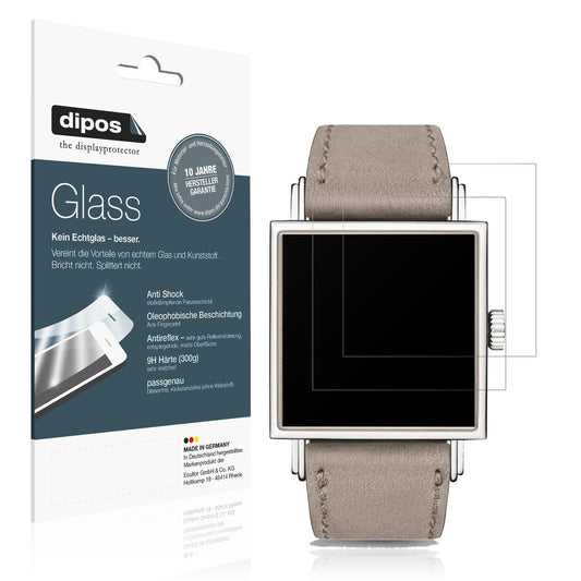 Matte Displayschutzfolie von dipos passend für NOMOS Glashütte Tetra 27, 9H kratzfest und blasenfrei montiert