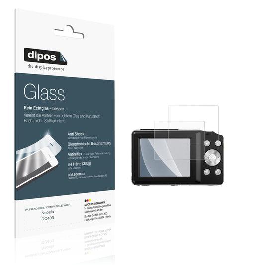Matte Displayschutzfolie von dipos passend für Nsoela DC403, 9H kratzfest und blasenfrei montiert
