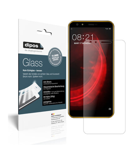 Matte Displayschutzfolie von dipos passend für Nubia N2 Lite, 9H kratzfest und blasenfrei montiert