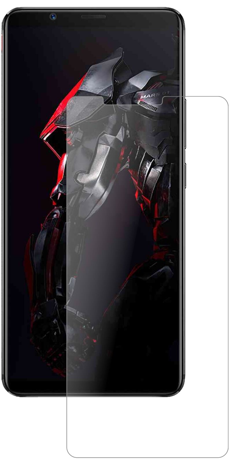Matte Displayschutzfolie von dipos passend für Nubia Red Magic Mars, 9H kratzfest und blasenfrei montiert