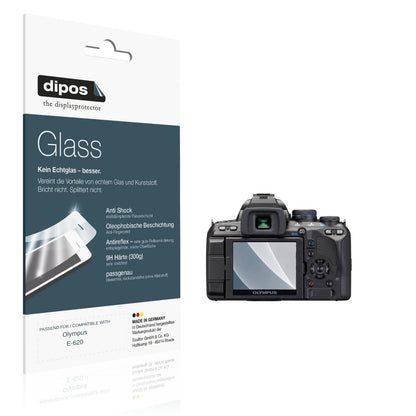 Matte Displayschutzfolie von dipos passend für Olympus E-620, 9H kratzfest und blasenfrei montiert