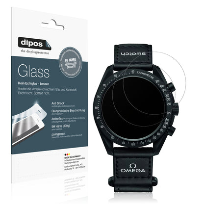Matte Displayschutzfolie von dipos passend für Omega x Swatch Speedmaster Moonswatch, 9H kratzfest und blasenfrei montiert