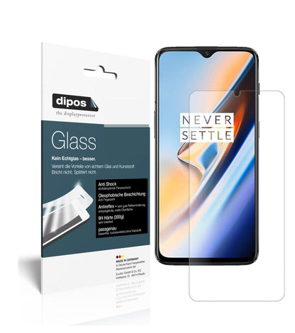 Matte Displayschutzfolie von dipos passend für OnePlus 6T, 9H kratzfest und blasenfrei montiert