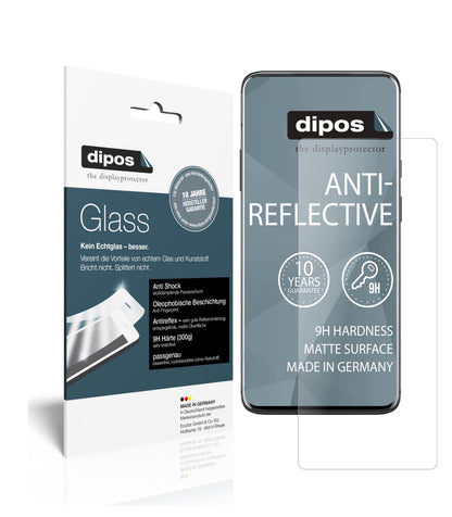 Matte Displayschutzfolie von dipos passend für OnePlus 7T Pro, 9H kratzfest und blasenfrei montiert