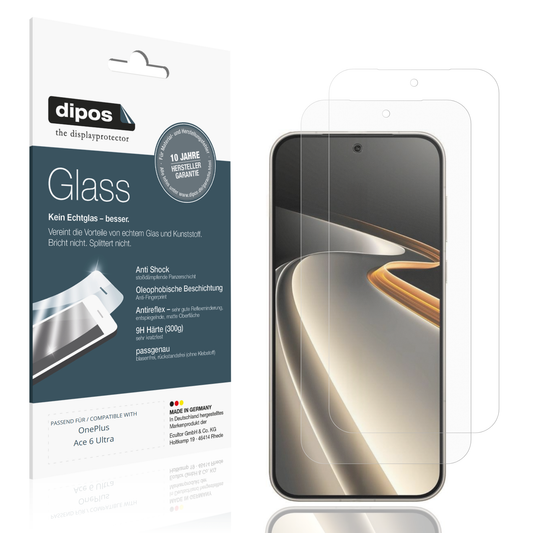 Matte Displayschutzfolie von dipos passend für OnePlus Ace 6 Ultra, 9H kratzfest und blasenfrei montiert
