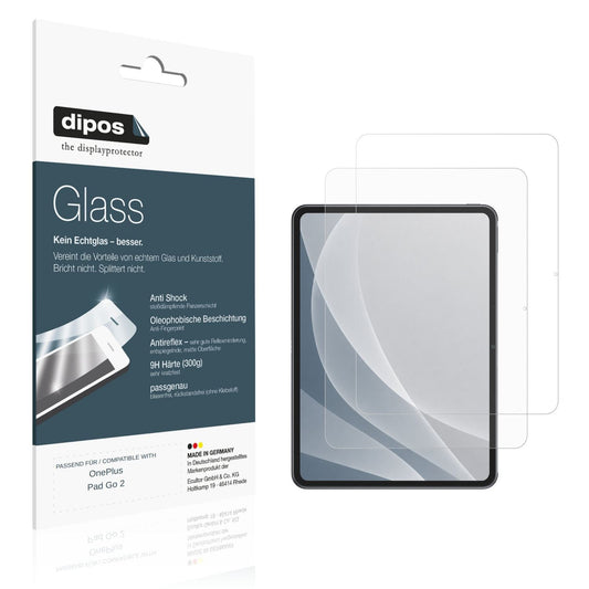Matte Displayschutzfolie von dipos passend für OnePlus Pad Go 2, 9H kratzfest und blasenfrei montiert