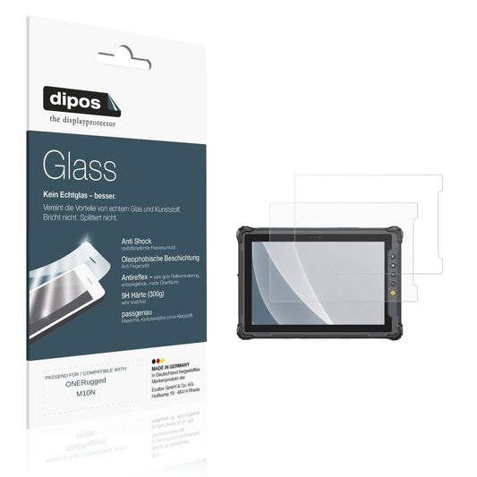 Matte Displayschutzfolie von dipos passend für ONERugged M10N, 9H kratzfest und blasenfrei montiert