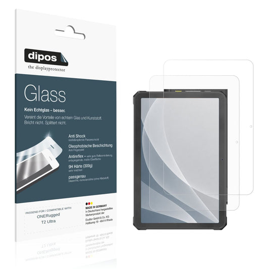 Matte Displayschutzfolie von dipos passend für ONERugged T2 Ultra, 9H kratzfest und blasenfrei montiert