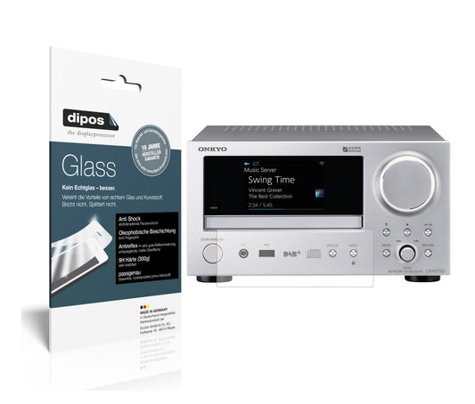 Matte Displayschutzfolie von dipos passend für Onkyo CR-N775D, 9H kratzfest und blasenfrei montiert