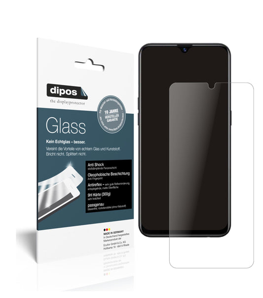 Matte Displayschutzfolie von dipos passend für OPPO A5S, 9H kratzfest und blasenfrei montiert