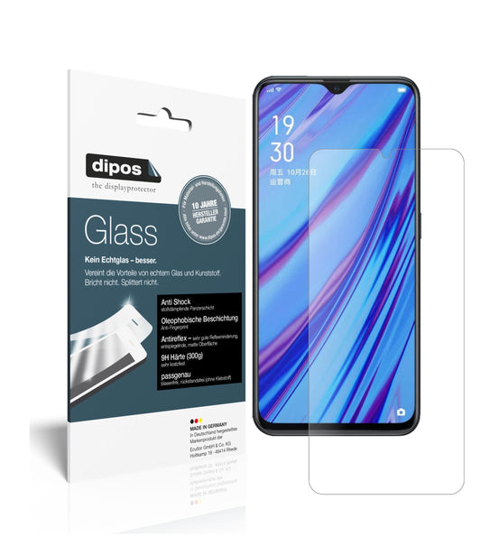 Matte Displayschutzfolie von dipos passend für Oppo A9x, 9H kratzfest und blasenfrei montiert