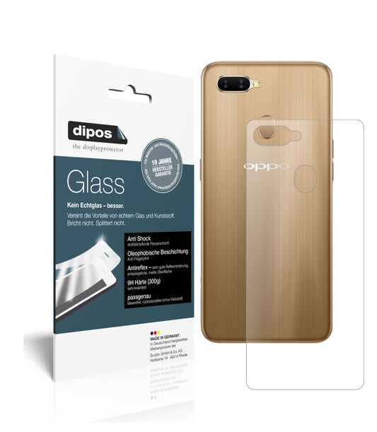 Matte Displayschutzfolie von dipos passend für Oppo AX7 Rückseite, 9H kratzfest und blasenfrei montiert