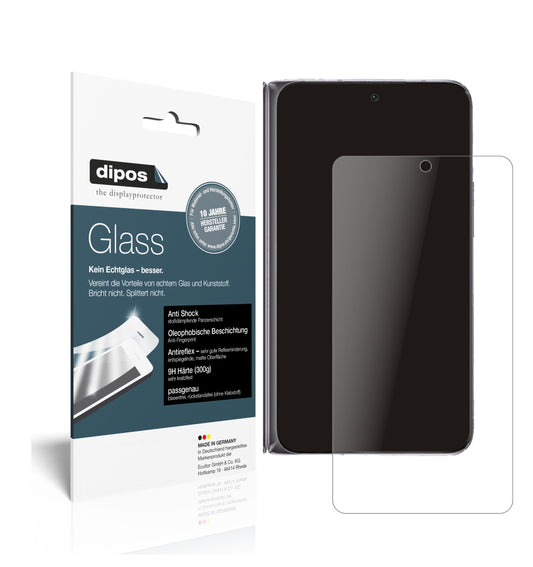 Matte Displayschutzfolie von dipos passend für Oppo Find N Rückseite, 9H kratzfest und blasenfrei montiert
