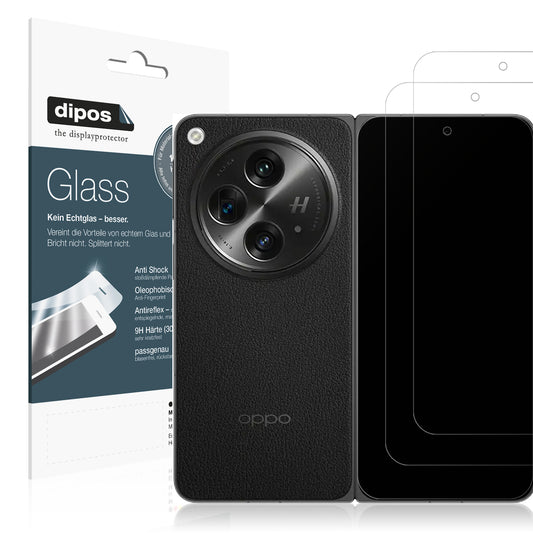 Matte Displayschutzfolie von dipos passend für Oppo Find N3 Aussenseite, 9H kratzfest und blasenfrei montiert
