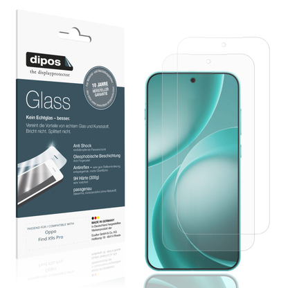 Matte Displayschutzfolie von dipos passend für Oppo Find X9s Pro, 9H kratzfest und blasenfrei montiert