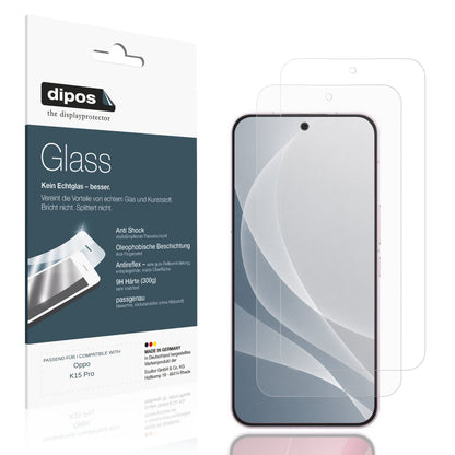 Matte Displayschutzfolie von dipos passend für Oppo K15 Pro, 9H kratzfest und blasenfrei montiert