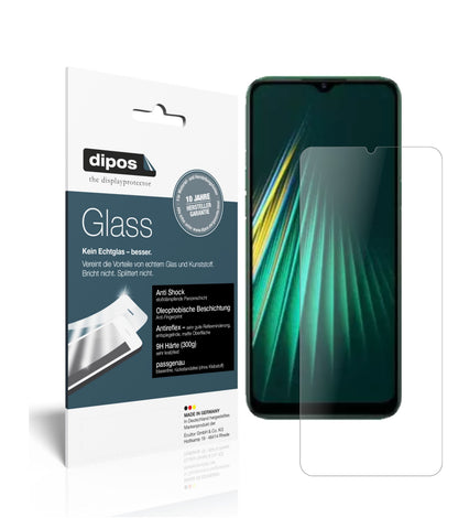 Matte Displayschutzfolie von dipos passend für Oppo Realme 5i, 9H kratzfest und blasenfrei montiert