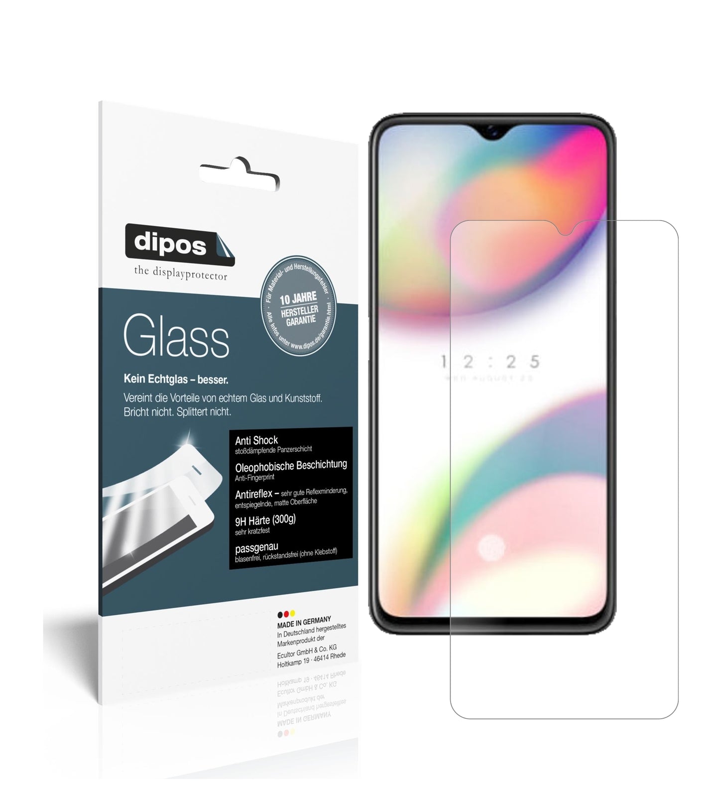 Matte Displayschutzfolie von dipos passend für Oppo Reno Z, 9H kratzfest und blasenfrei montiert