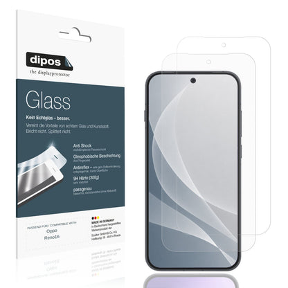 Matte Displayschutzfolie von dipos passend für Oppo Reno16, 9H kratzfest und blasenfrei montiert