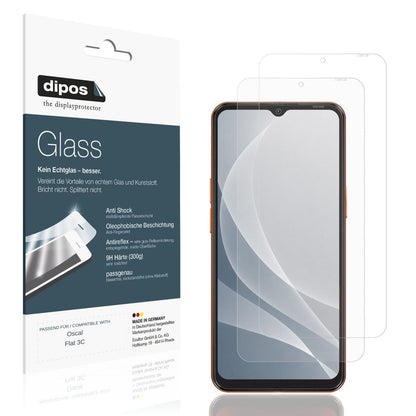Matte Displayschutzfolie von dipos passend für Oscal Flat 3C, 9H kratzfest und blasenfrei montiert
