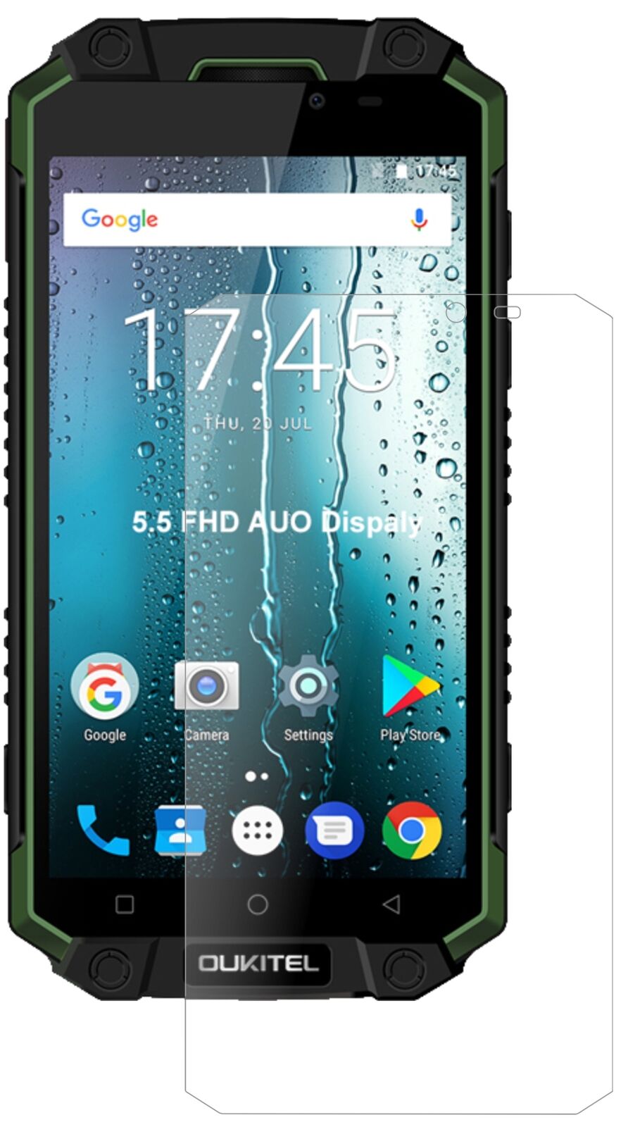 Matte Displayschutzfolie von dipos passend für Oukitel K10000 Max, 9H kratzfest und blasenfrei montiert