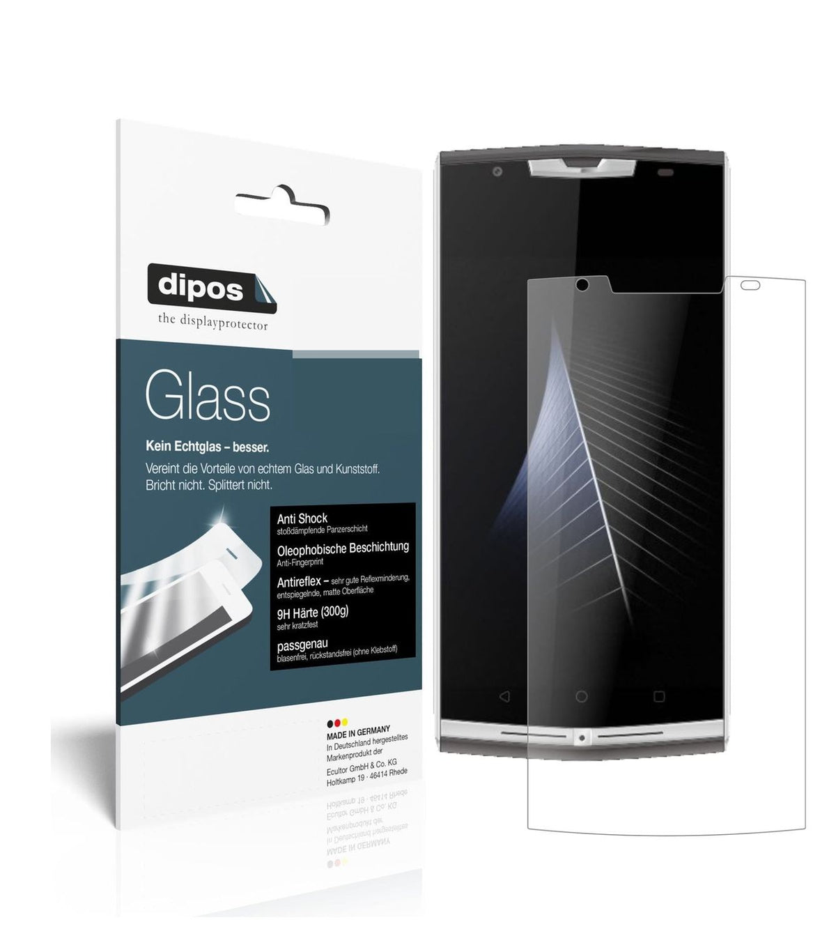Matte Displayschutzfolie von dipos passend für Oukitel K10000 Pro, 9H kratzfest und blasenfrei montiert