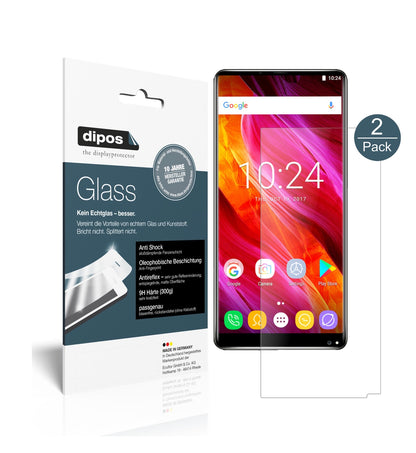 Matte Displayschutzfolie von dipos passend für Oukitel Mix 2, 9H kratzfest und blasenfrei montiert