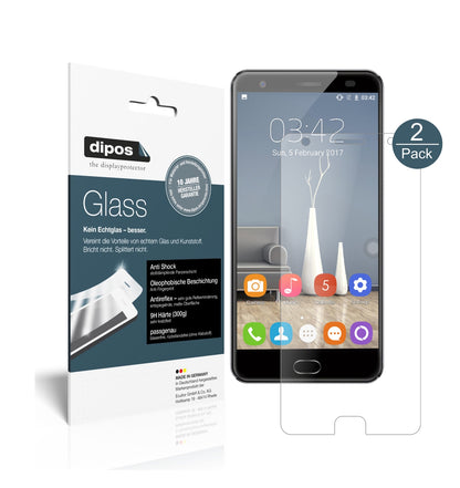 Matte Displayschutzfolie von dipos passend für Oukitel OK6000 Plus, 9H kratzfest und blasenfrei montiert
