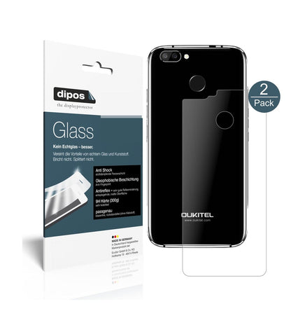 Matte Displayschutzfolie von dipos passend für Oukitel U22 Rückseite, 9H kratzfest und blasenfrei montiert