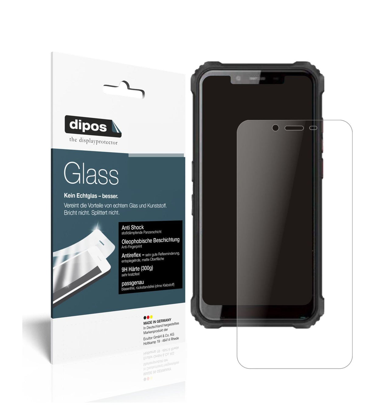 Matte Displayschutzfolie von dipos passend für Oukitel WP9, 9H kratzfest und blasenfrei montiert