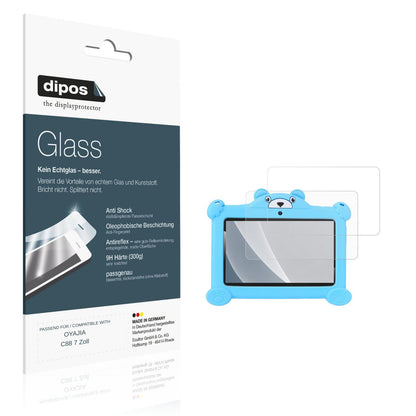 Matte Displayschutzfolie von dipos passend für OYAJIA C88 7 Zoll, 9H kratzfest und blasenfrei montiert