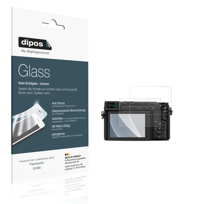 Matte Displayschutzfolie von dipos passend für Panasonic GX80, 9H kratzfest und blasenfrei montiert
