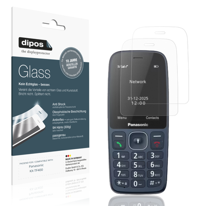 Matte Displayschutzfolie von dipos passend für Panasonic KX-TF400, 9H kratzfest und blasenfrei montiert