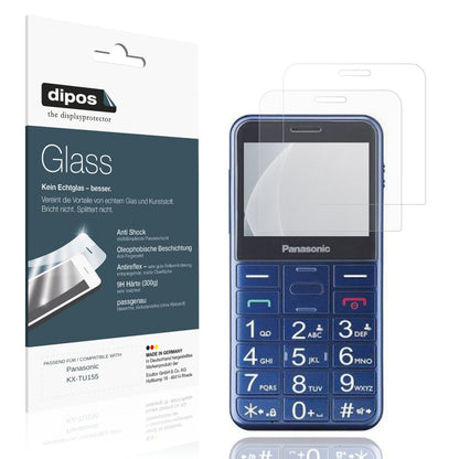 Matte Displayschutzfolie von dipos passend für Panasonic KX-TU155, 9H kratzfest und blasenfrei montiert