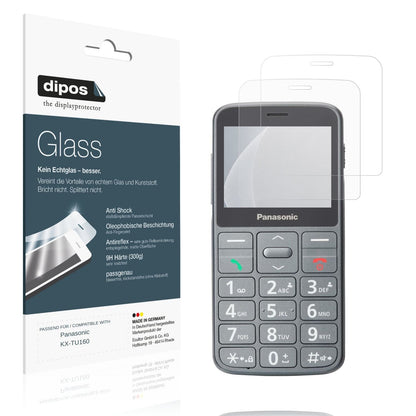 Matte Displayschutzfolie von dipos passend für Panasonic KX-TU160, 9H kratzfest und blasenfrei montiert