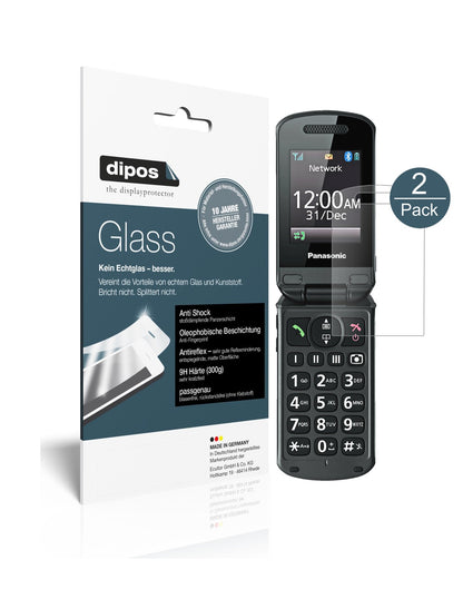 Matte Displayschutzfolie von dipos passend für Panasonic KX-TU329, 9H kratzfest und blasenfrei montiert