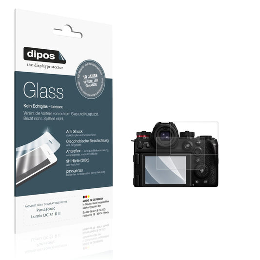 Matte Displayschutzfolie von dipos passend für Panasonic Lumix DC S1 R II, 9H kratzfest und blasenfrei montiert