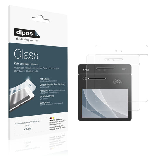 Matte Displayschutzfolie von dipos passend für Pax A3700, 9H kratzfest und blasenfrei montiert
