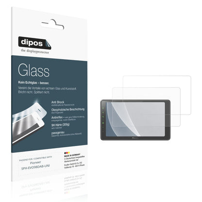 Matte Displayschutzfolie von dipos passend für Pioneer SPH-EVO98DAB-UNI, 9H kratzfest und blasenfrei montiert