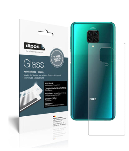 Matte Displayschutzfolie von dipos passend für Poco M2 Pro Rückseite, 9H kratzfest und blasenfrei montiert