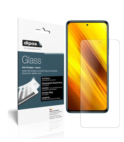 Matte Displayschutzfolie von dipos passend für Poco X3 NFC, 9H kratzfest und blasenfrei montiert