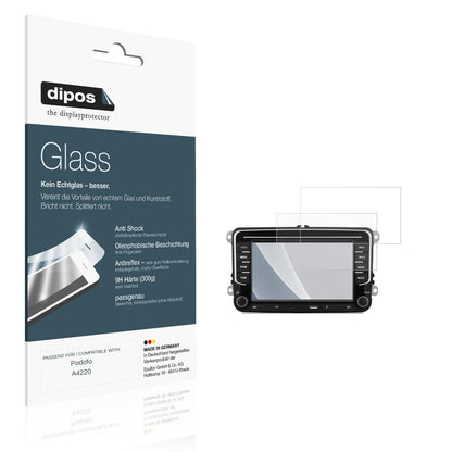 Matte Displayschutzfolie von dipos passend für Podofo A4220, 9H kratzfest und blasenfrei montiert