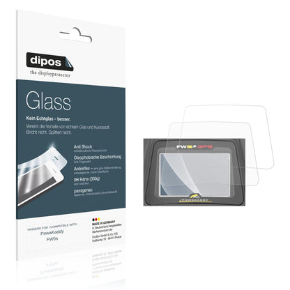 Matte Displayschutzfolie von dipos passend für PowaKaddy FW5s, 9H kratzfest und blasenfrei montiert