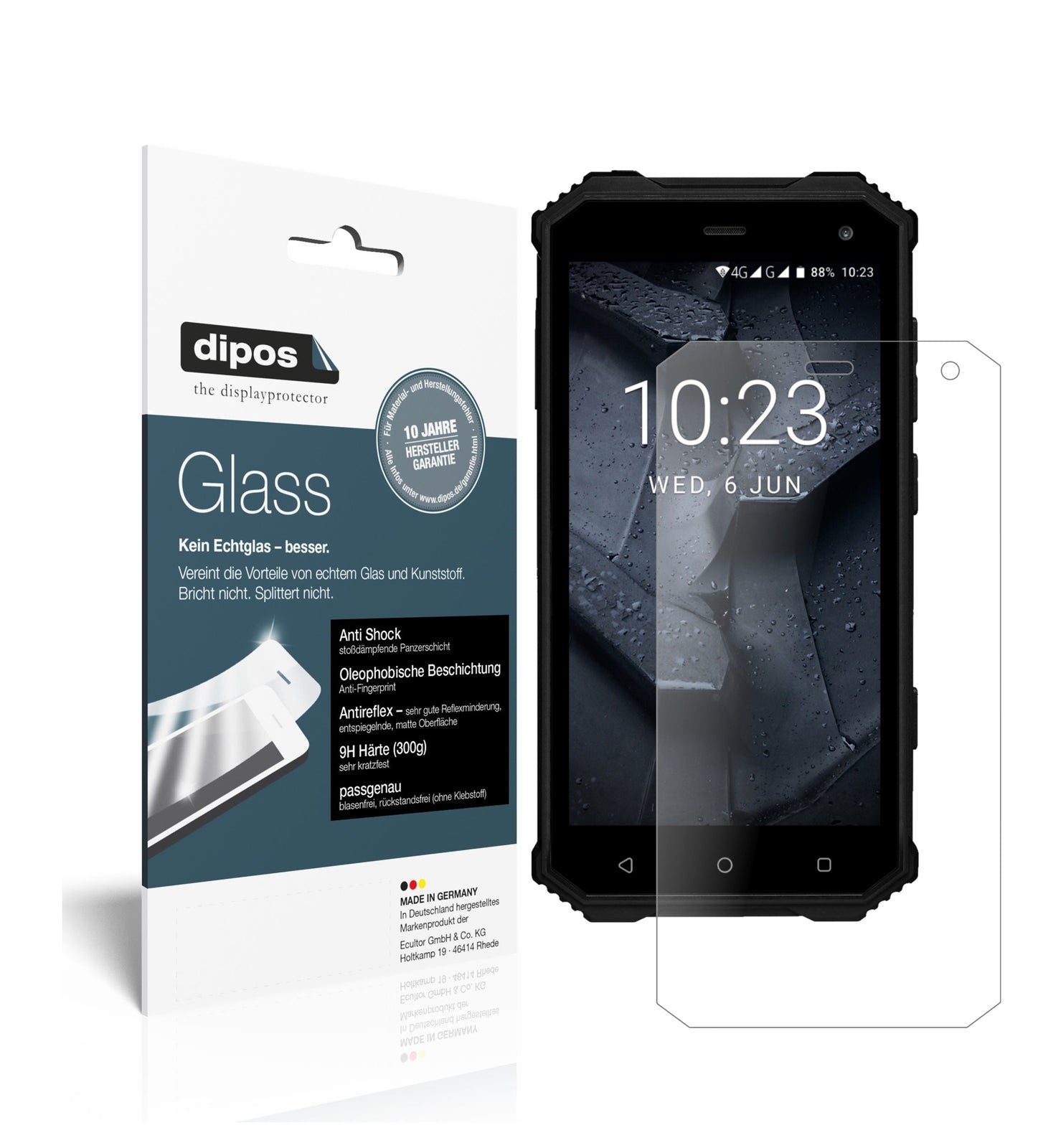 Matte Displayschutzfolie von dipos passend für Prestigio Muze G7, 9H kratzfest und blasenfrei montiert