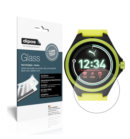 Matte Displayschutzfolie von dipos passend für Puma Gen 4 Heart Rate Smartwatch, 9H kratzfest und blasenfrei montiert