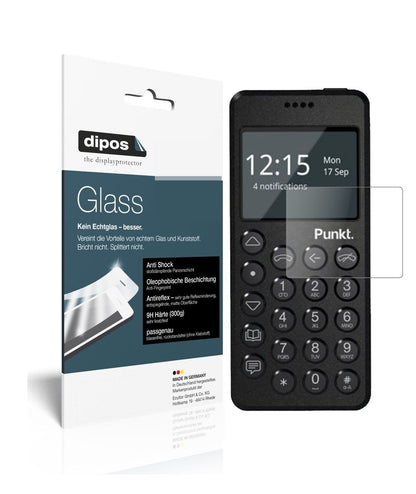 Matte Displayschutzfolie von dipos passend für Punkt MP02, 9H kratzfest und blasenfrei montiert